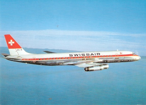 SWISSAIR スイスエア Douglas DC-8-53 ヘルパ 1/200 （スイス